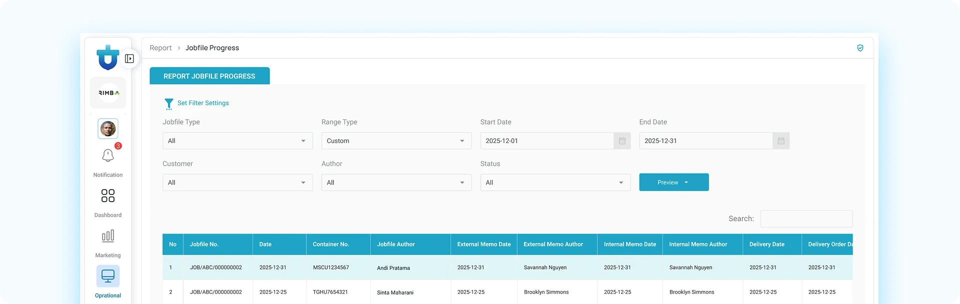 Jobfile Progress Oaktree