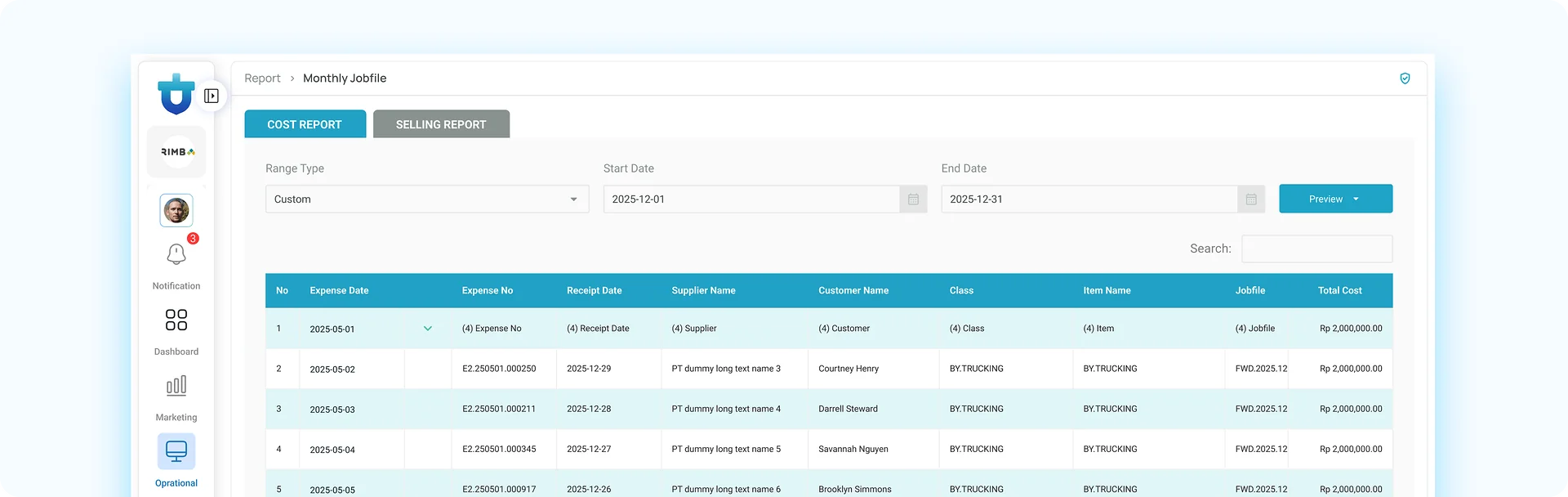 Monthly Jobfile Oaktree